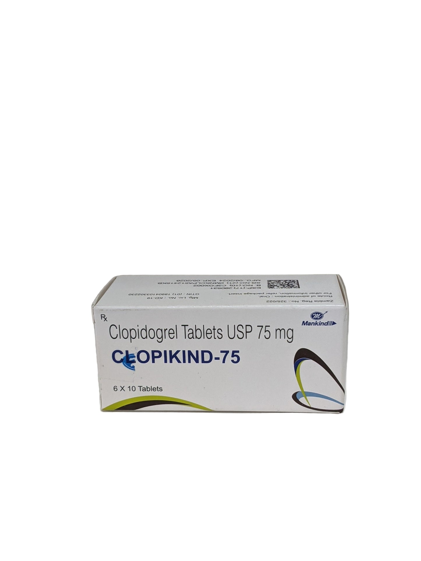 Clopikind (clopidogrel) 75mg tabs