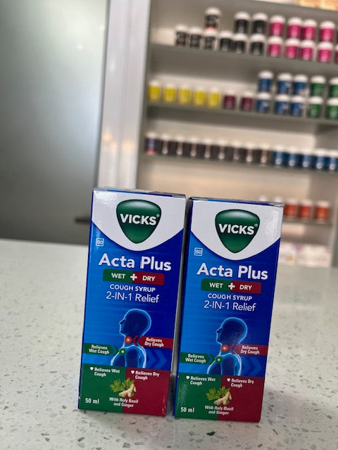 Vicks Acta Plus Wet and Dry cough syrup 50ml