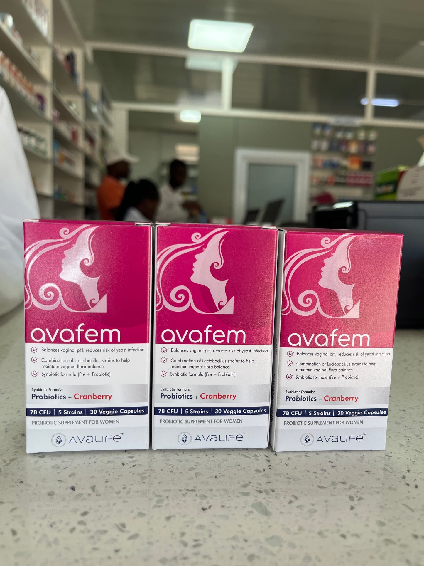 Avafem probiotic + Cranberry 30's.