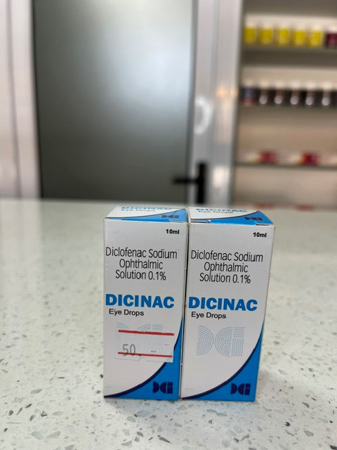 Dicinac - Diclofenac 0.1% eye drop 10ml