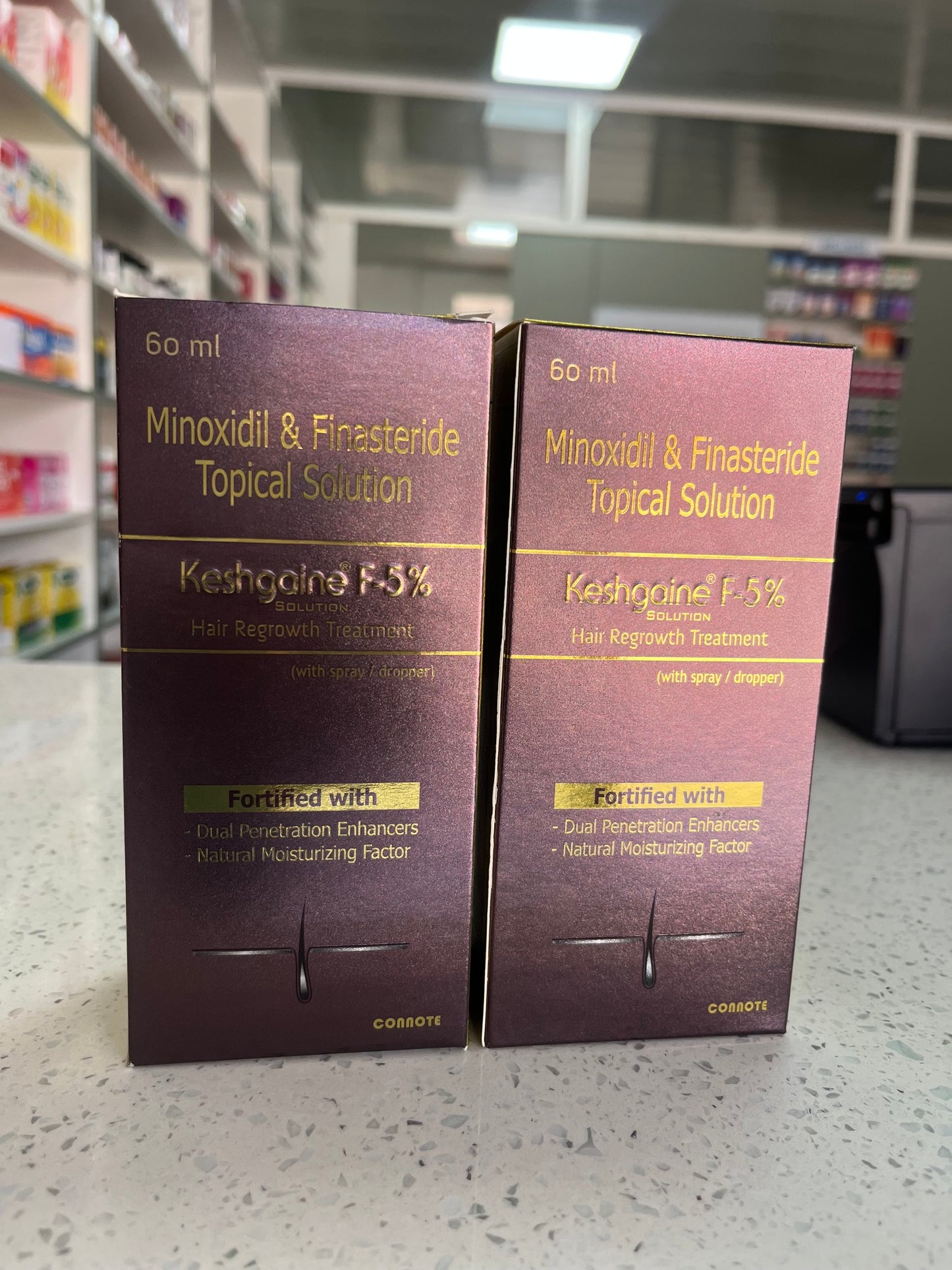 Keshgaine F-5% ( Minoxidil & Finasteride) solution 60mls.