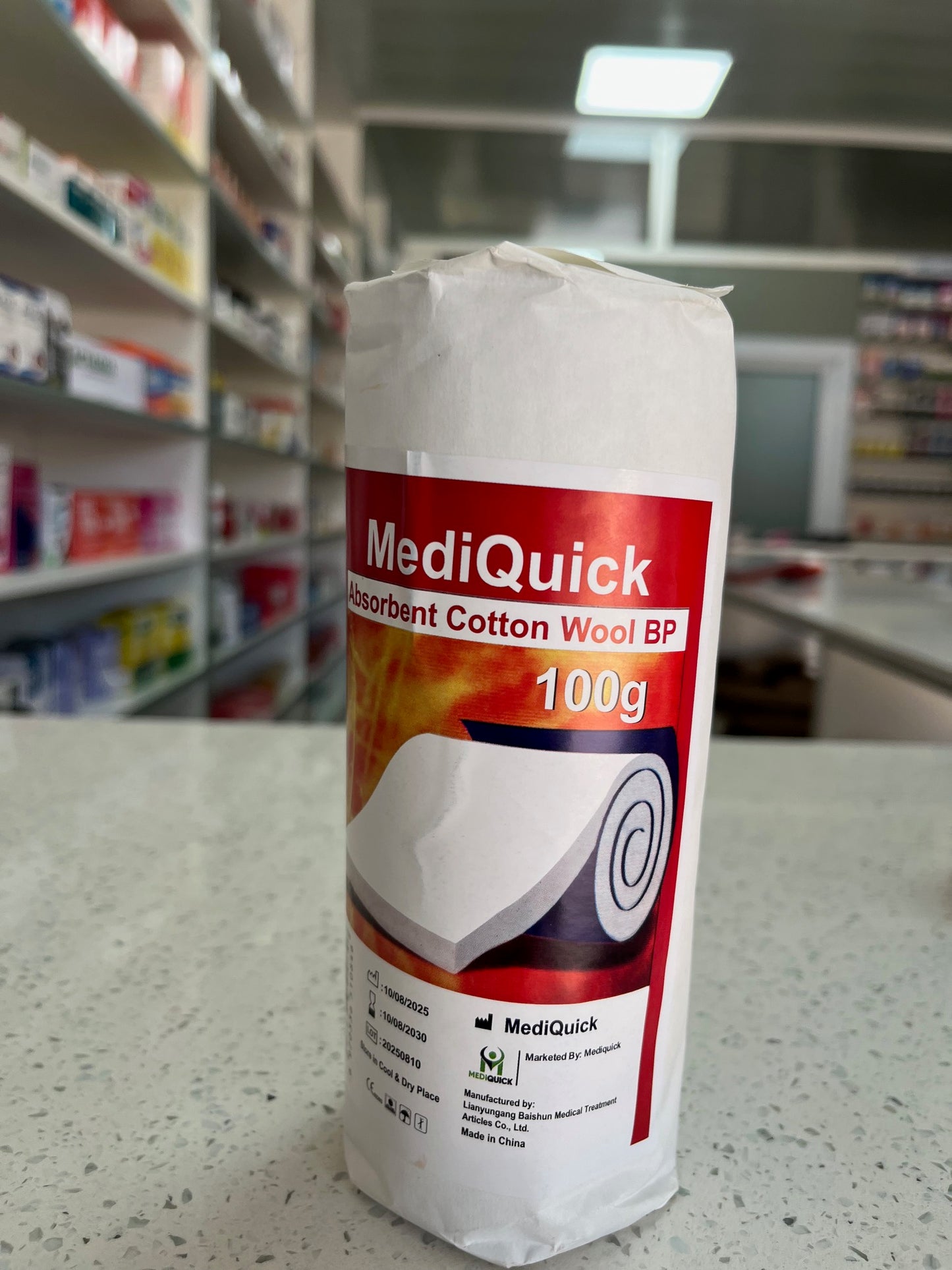 MediQuick Absorbent cotton wool 100g