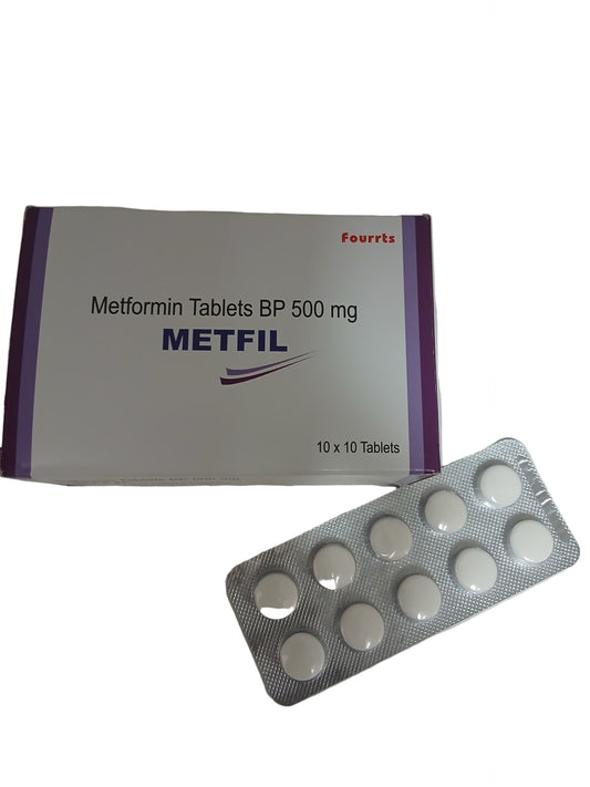 Metformin (Metfil) 500 mg tablets