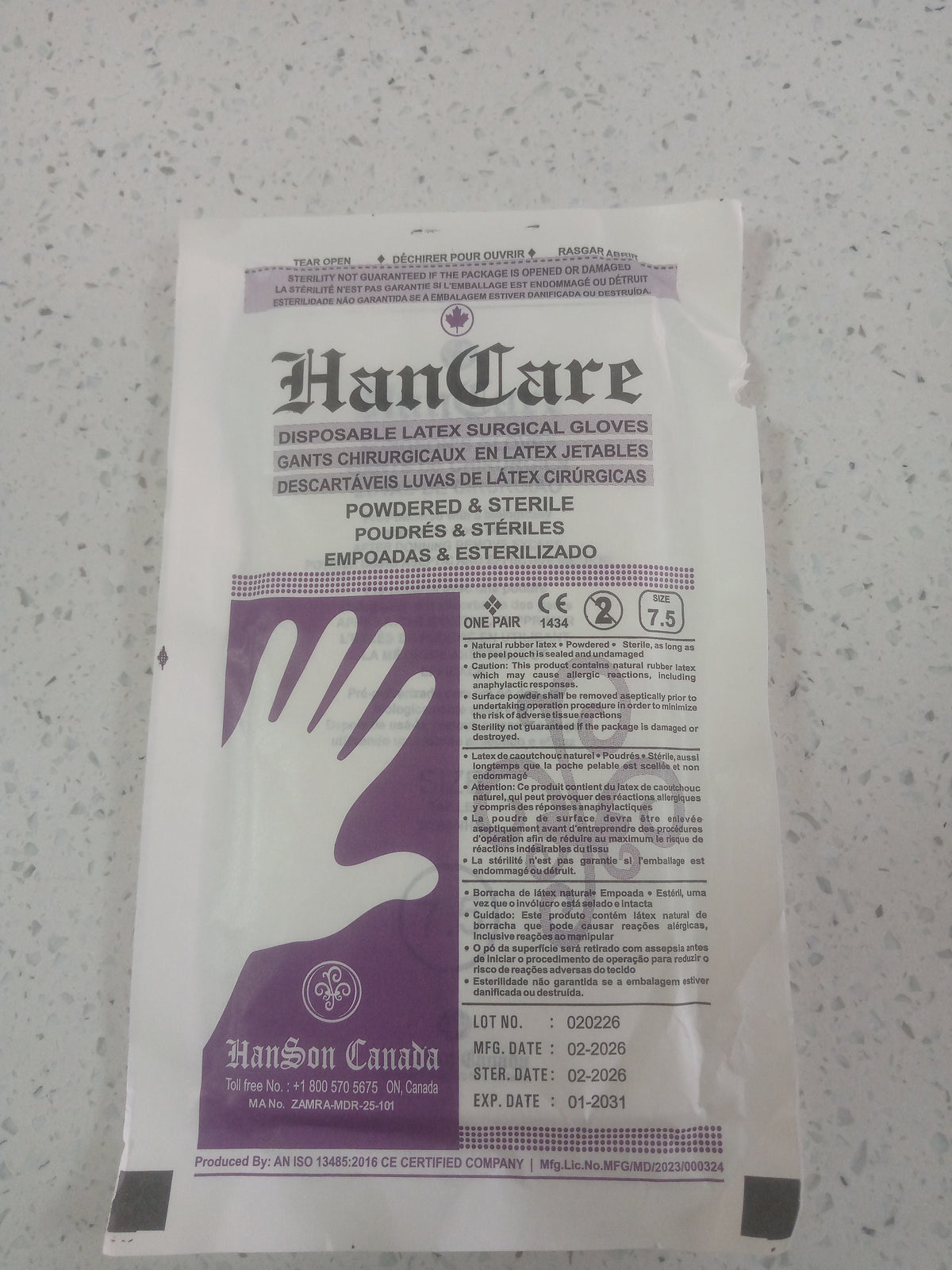 Han care-powder and sterile 7.5