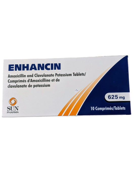 Enhancin 625mg (Amoxicillin And Clavulanate)