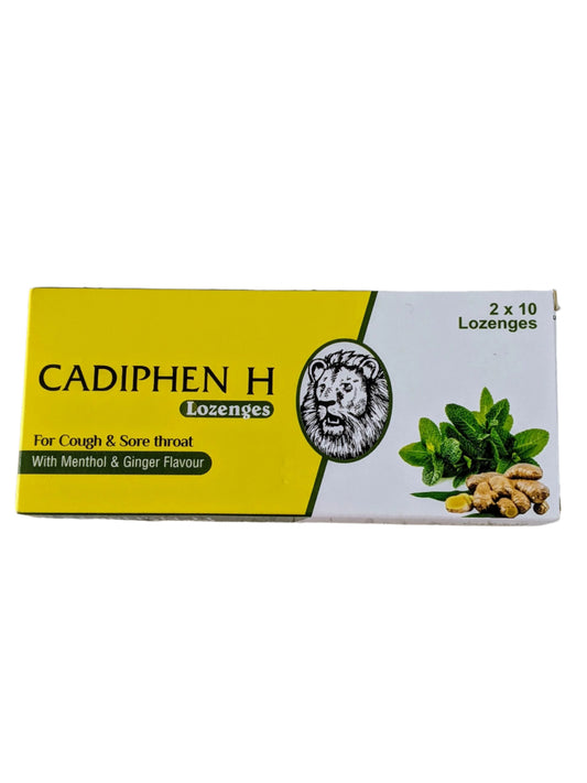 Cdiphen H Lozenges Menthol and Ginger