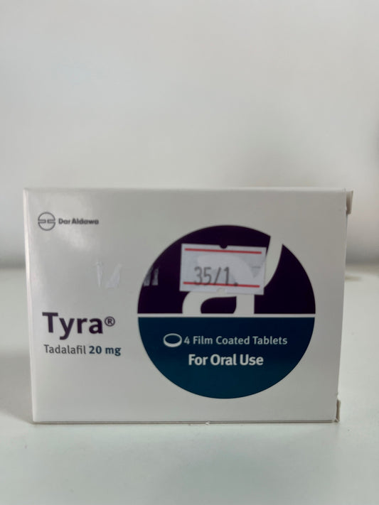 Tyra ( Tadalafil) 20mg tablet.