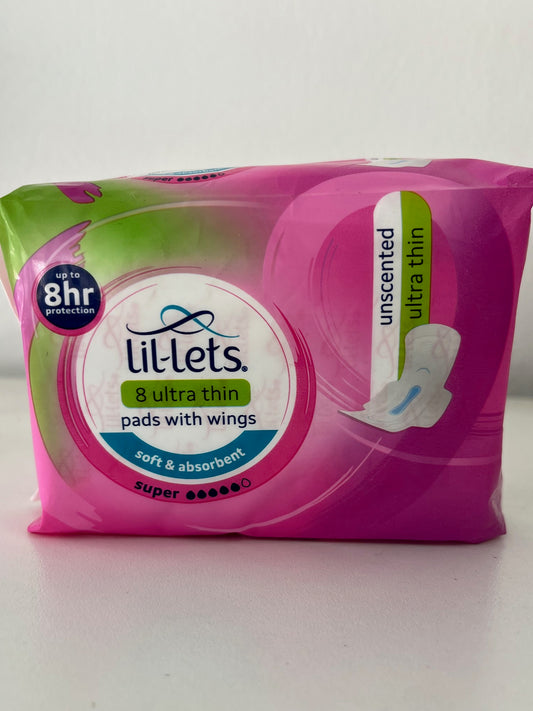 Lil-lets ultra thin super pads 8's