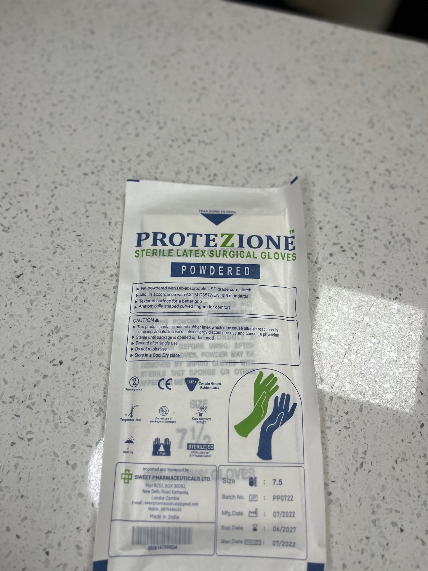 Mediquick Sterile latex Surgical Gloves