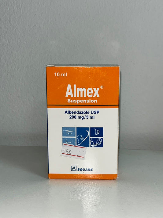 Almex Suspension 10ml ( Albendazole 200mg\5ml)